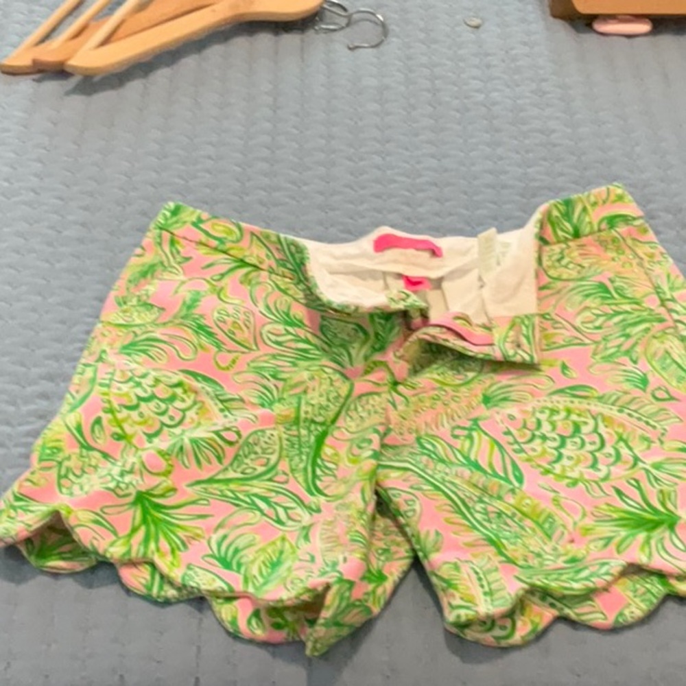 Lilly Pulitzer High Waist Pink and Green Shorts